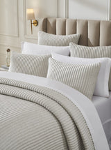 Charlton Cotton Jersey Channel Quilt by Orchids Lux Home - Melange Mist View 3