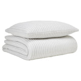 Charlton Cotton Jersey Channel Quilt by Orchids Lux Home - Melange Off-White View 5