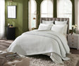 Charlton Cotton Jersey Channel Quilt by Orchids Lux Home - Queen White