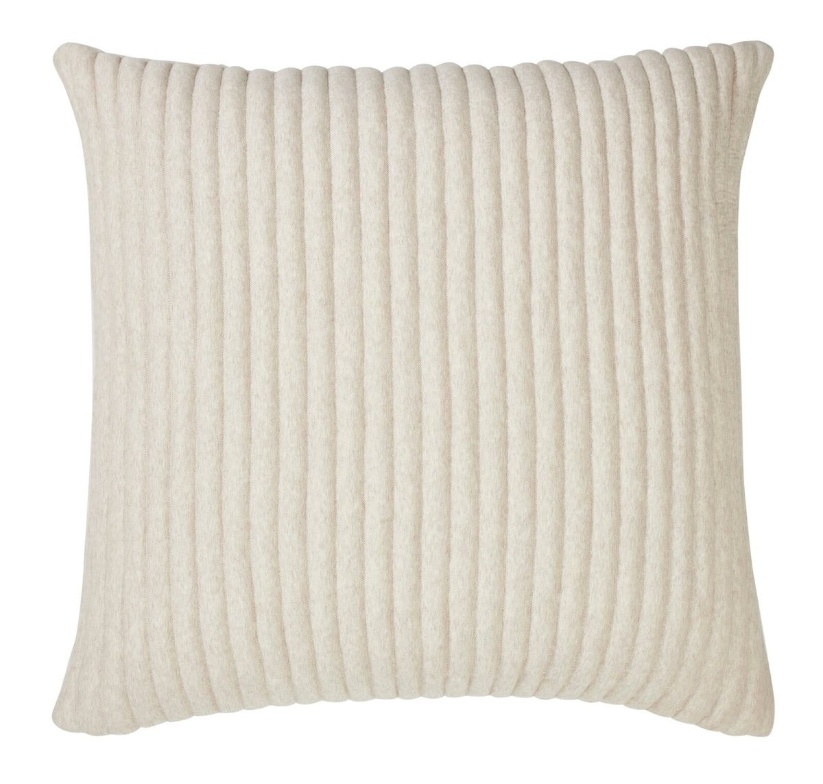 Charlton Cotton Jersey Channel Quilt Shams by Orchids Lux Home - Oatmeal Euro Sham