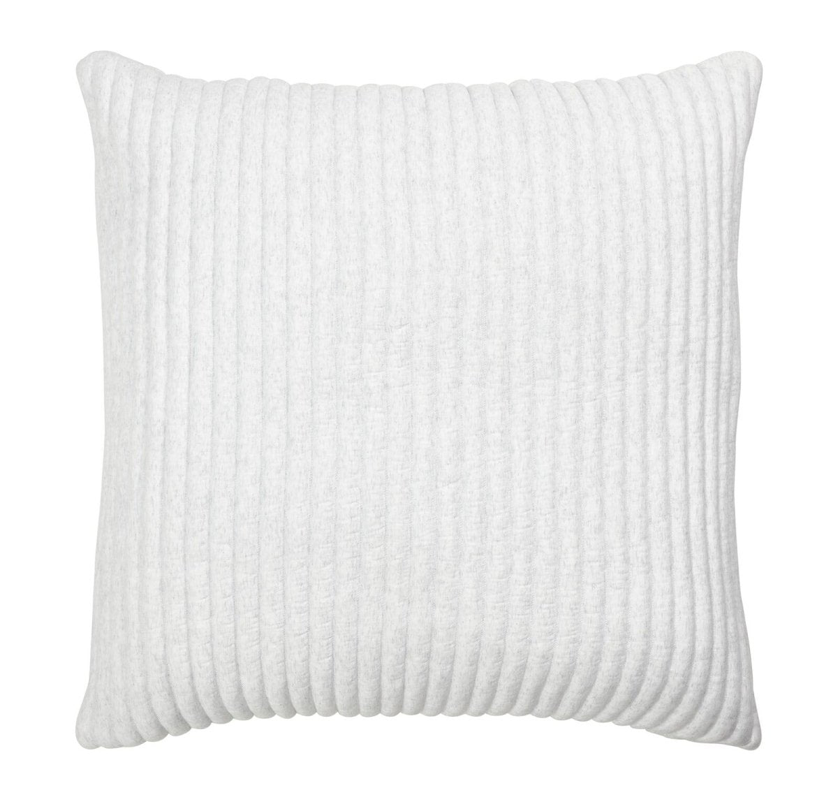 Charlton Cotton Jersey Channel Quilt Shams by Orchids Lux Home - White Euro Square Sham