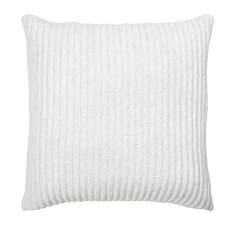 Charlton Cotton Jersey Channel Quilt Shams by Orchids Lux Home - White Euro Square Sham