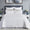 Orchids Lux Chloe European Linen Diamond Coverlet - King - White - 1
