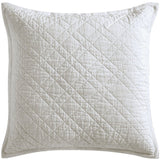 Chloe European Linen Diamond Coverlet Sham by Orchids Lux Home - Beige Euro Sham