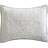 Chloe European Linen Diamond Coverlet Sham by Orchids Lux Home - Beige Standard Sham