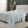 Dream Organic Cotton Bed Blanket by Orchids Lux Home - Blue at Fig Linens and Home 5