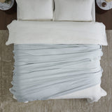 Dream Organic Cotton Bed Blanket by Orchids Lux Home - Blue at Fig Linens and Home 3