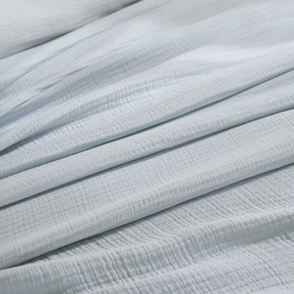 Dream Organic Cotton Bed Blanket by Orchids Lux Home - Blue at Fig Linens and Home 4