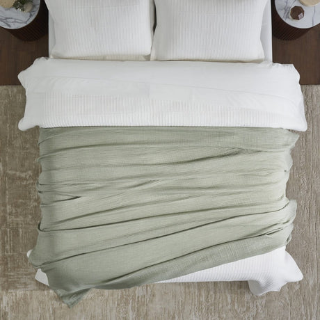 Dream Organic Cotton Bed Blanket by Orchids Lux Home - Olive at Fig Linens and Home 9