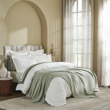Dream Organic Cotton Bed Blanket by Orchids Lux Home - Olive at Fig Linens and Home 4