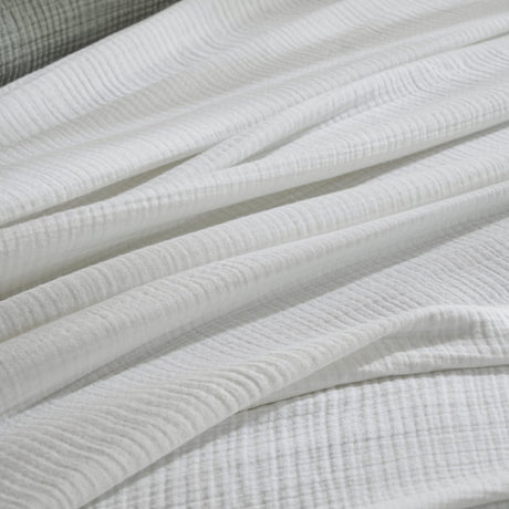 Dream Organic Cotton Bed Blanket by Orchids Lux Home - White at Fig Linens and Home 3
