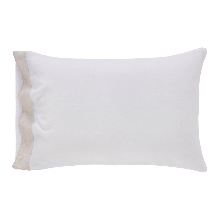 Kyoto European Linen Pillowcase Set Beige | Orchids Lux at Fig Linens and Home