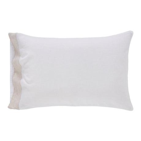 Kyoto European Linen Pillowcase Set Beige | Orchids Lux at Fig Linens and Home