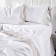 Kyoto European Linen Sheet Set Beige Orchids Lux Home