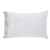 Kyoto European Linen Sheet Set by Orchids Lux Home White/ Mist Pillow Case
