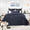 Orchids Lux Laela Channel Stitch Cotton Coverlet - King - Navy - 1