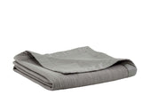 Orchids Lux Laela Channel Stitch Cotton Coverlet - Queen - Pewter - 3