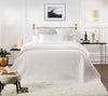 Orchids Lux Laela Channel Stitch Cotton Coverlet - Queen - White - 1