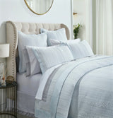 Laysan Channel Quilted Cotton Coverlet by Orchids Lux Home in Sky - Lifestyle 7