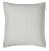 Lucy Pick Stitch Silk Coverlet Sham by Orchids Lux Home at Fig Linens and Home - Mist Euro Square