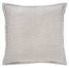 Lucy Pick Stitch Silk Coverlet Sham by Orchids Lux Home at Fig Linens and Home - Oyster Euro Square