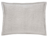 Lucy Pick Stitch Silk Coverlet Sham by Orchids Lux Home at Fig Linens and Home - Oyster Standard