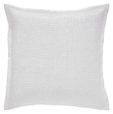 Lucy Pick Stitch Silk Coverlet Sham by Orchids Lux Home at Fig Linens and Home - Pearl Euro Square