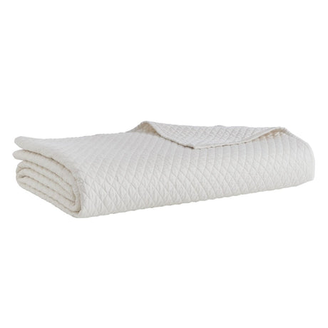 Merida Lyocell Diamond Quilted Coverlet by Orchids Lux Home - King Beige 5