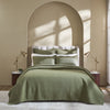 Portico Cotton Quilted Coverlet by Orchids Lux Home - Olive King Quilt at Fig Linens and Home