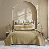 Portico Cotton Quilted Coverlet by Orchids Lux Home - Wheat Queen Quilt at Fig Linens and Home