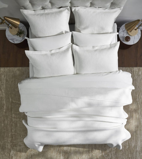 Portico Cotton Quilted Coverlet by Orchids Lux Home - White King Quilt at Fig Linens and Home 2