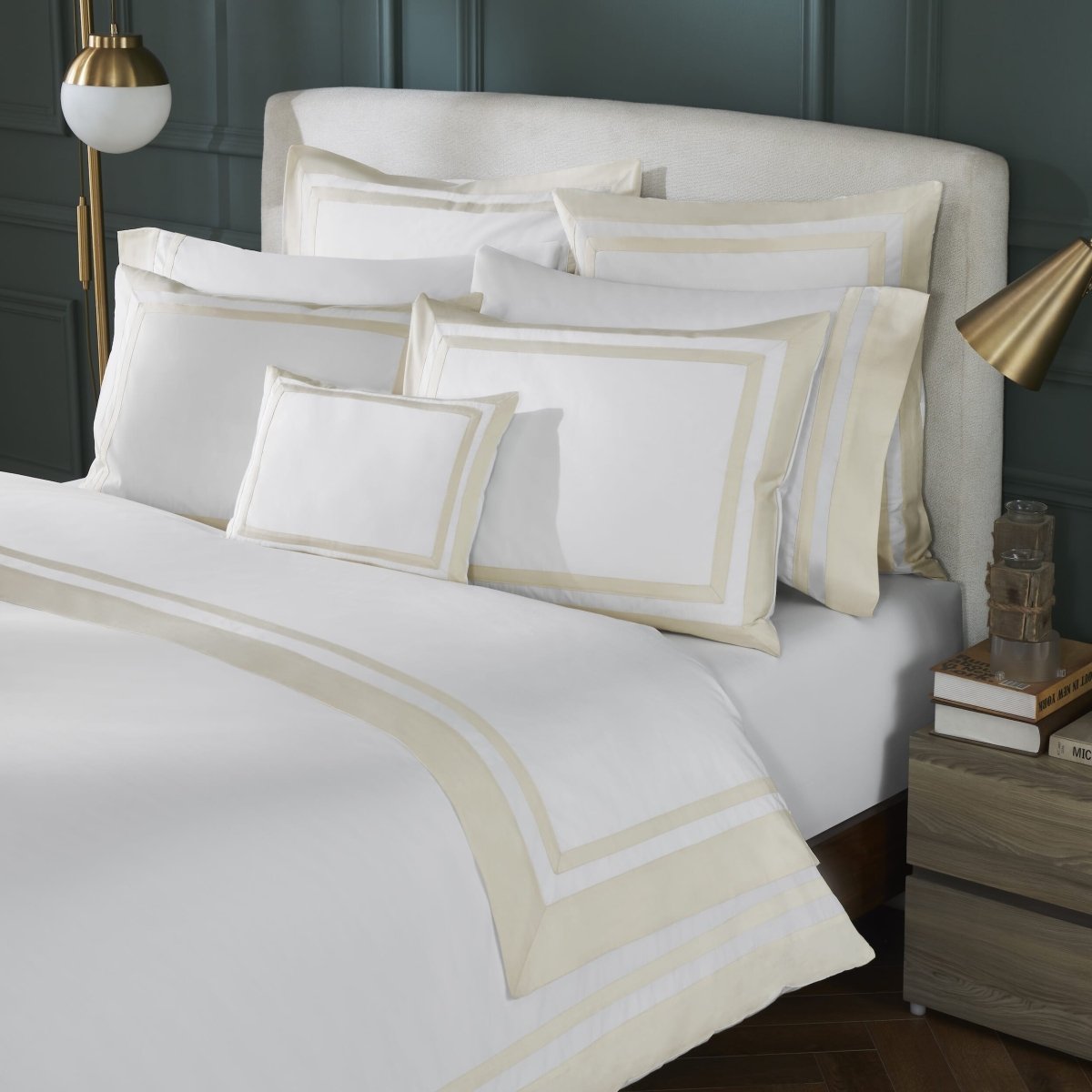 Orchids Lux Stella Organic Duvet Cover - Twin - Natural at Fig Linens and Home 1