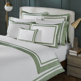 Orchids Lux Stella Organic Duvet Cover - Queen - Olive at Fig Linens and Home 2