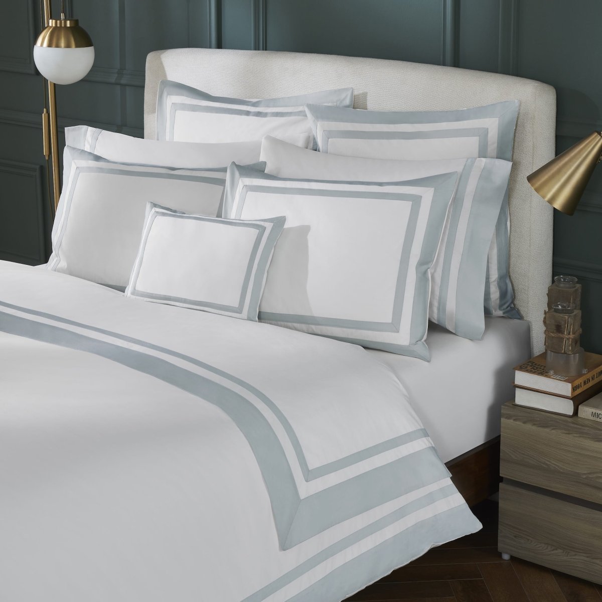 Orchids Lux Stella Organic Duvet Cover - Queen - Shore at Fig Linens and Home 5