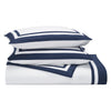 Stella Organic Cotton Percale Sham by Orchids Lux Home - Navy at Fig Linens and Home 1