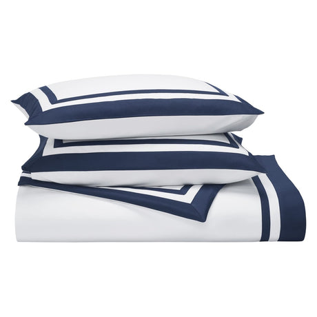 Stella Organic Cotton Percale Sham by Orchids Lux Home - Navy at Fig Linens and Home 1