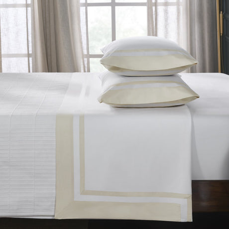 Stella Organic Cotton Percale Flat Sheet by Orchids Lux Home - Natural Queen 2