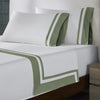 Stella Organic Cotton Percale Flat Sheet by Orchids Lux Home - King Olive Green 3