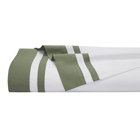 Stella Organic Cotton Percale Flat Sheet by Orchids Lux Home - King Olive Green