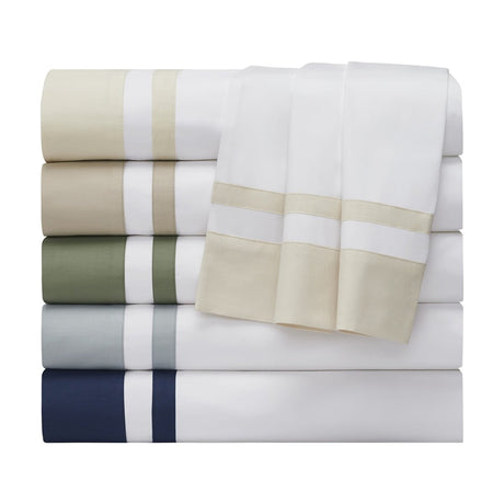 Stella Organic Cotton Percale Sheets Stack by Orchids Lux Home
