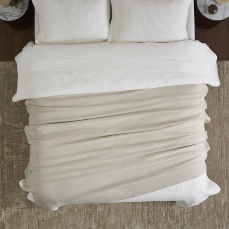 Ultima Organic Cotton Blanket by Orchids Lux Home - King Sand Bed Cover 3 at Fig Linens and Home