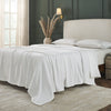 Ultima Organic Cotton Blanket by Orchids Lux Home - King White Bed Cover at Fig Linens and Home