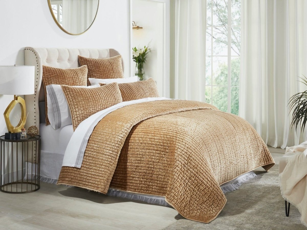 Walton Channel Velvet Quilt by Orchids Lux Home
