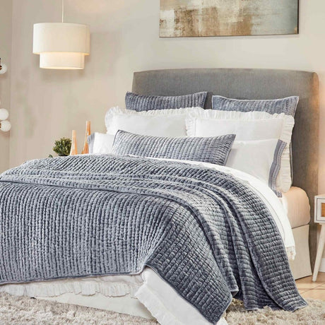 Walton Channel Velvet Quilt by Orchids Lux Home