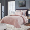 Walton Channel Velvet Quilt by Orchids Lux Home - Rose Pink Lifestyle