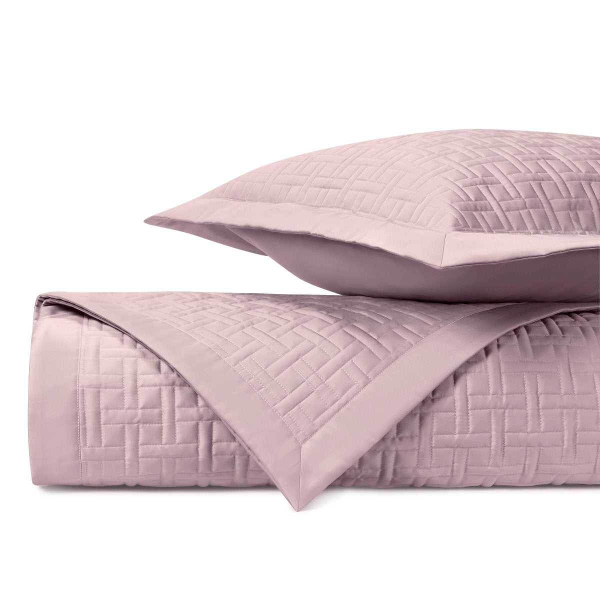 PARQUET Quilted Coverlet in Incenso Lavender by Home Treasures at Fig Linens and Home