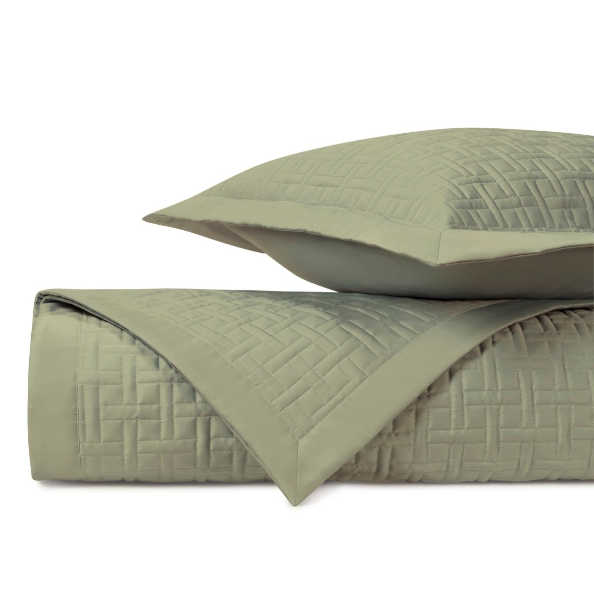 PARQUET Quilted Coverlet in Piana by Home Treasures at Fig Linens and Home