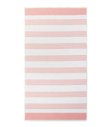 Coral Pool Towel - Open - Aegean Stripe Beach Towel by Peacock Alley at Fig Linens and Home