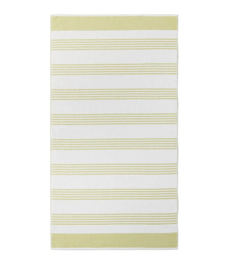 Lime Pool Towel - Open - Aegean Stripe Beach Towel by Peacock Alley at Fig Linens and Home