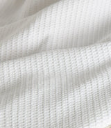 Peacock Alley Riviera Cotton Blanket - Detail Image of White Color - Fig Linens and Home 2